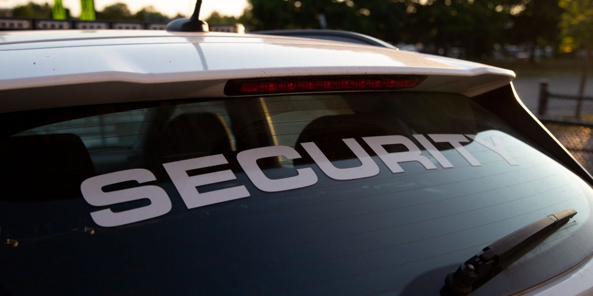 Security patrol vehicle - visible security presence deters crime at gas stations